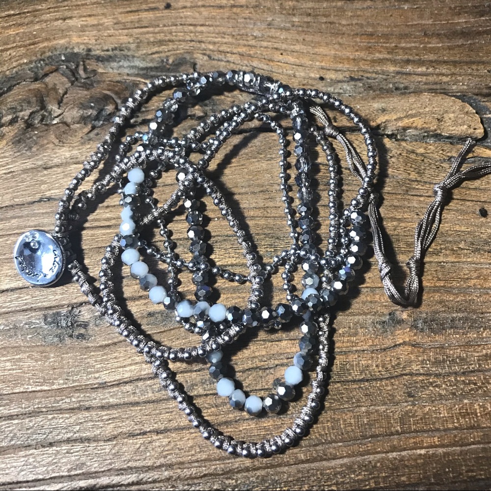 Delicate Bead and Chain Multi-Wrap Bracelet